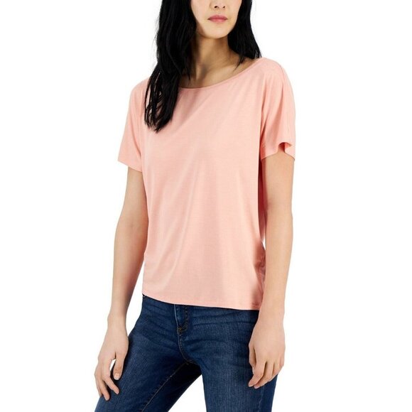 I.N.C. INTERNATIONAL CONCEPTS Women's Dolman-Sleeve Top in Creamy Peach … - Picture 1 of 4